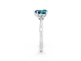 Platinum Heart Cut Blue Topaz Solitaire Engagement Ring with Classic Band and Four-Prong Setting_14
