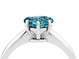 Platinum Heart Cut Blue Topaz Solitaire Engagement Ring with Classic Band and Four-Prong Setting_16