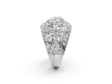 Platinum Heart Cut Brilliant Halo Pave Diamond Milgrain Ring_15