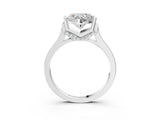 Platinum Heart Cut Brilliant Solitaire Diamond Ring with Channel Set Band and Bar Prong Setting_51