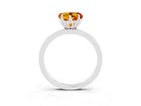 Platinum Heart Cut Citrine Solitaire Ring with Thin Band and Prong Setting_57