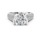 Platinum Heart Cut Cut Diamond Channel Set Pave Band with Tension Prong Setting_7