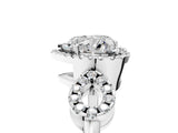 Platinum Heart Cut Cut Halo Diamond Infinity Band with Four-Prong Setting_18
