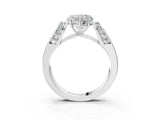 Platinum Heart Cut Diamond Channel Set Solitaire Ring with Four-Prong Setting_25