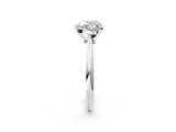 Platinum Heart Cut Diamond Solitaire Engagement Ring with Classic Band and Four-Prong Setting_16