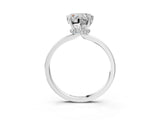 Platinum Heart Cut Diamond Solitaire Ring with Classic Band and Four-Prong Setting_10