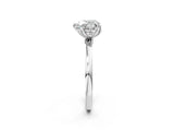 Platinum Heart Cut Diamond Solitaire Ring with Thin Band and Prong Setting_22