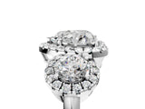 Platinum Heart Cut Diamond Three-Stone Halo Ring with Prong Setting and Pavé Accents_18