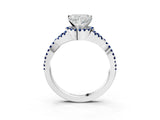 Platinum Heart Cut Diamond with Blue Sapphire side stone Halo Twist Band Solitaire Prong Setting Ring_21