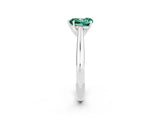 Platinum Heart Cut Green Sapphire Solitaire Engagement Ring with Cathedral Setting and Four-Prong Mount_14