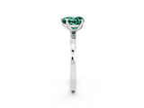 Platinum Heart Cut Green Sapphire Solitaire Ring with Thin Band and Prong Setting_56