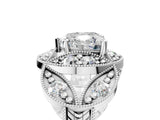 Platinum Heart Cut Halo Milgrain Diamond Engagement Ring with Leaf Band and Four-Prong Setting_12