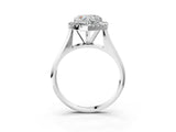 Platinum Heart Cut Halo Solitaire Engagement Ring with Square Band and Four-Prong Setting_27
