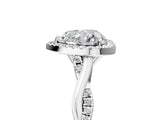 Platinum Heart Cut Halo Twist Band with Four-Prong Setting_12