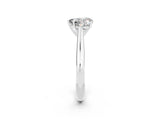 Platinum Heart Cut Moissanite Solitaire Engagement Ring with Cathedral Setting and Four-Prong Mount_14