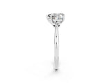 Platinum Heart Cut Moissanite Solitaire Engagement Ring with Classic Band and Four-Prong Setting_14