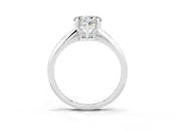 Platinum Heart Cut Moissanite Solitaire Engagement Ring with Classic Band and Four-Prong Setting_15