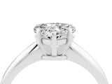 Platinum Heart Cut Moissanite Solitaire Engagement Ring with Classic Band and Four-Prong Setting_16