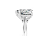 Platinum Heart Cut Moissanite Solitaire Engagement Ring with Classic Band and Four-Prong Setting_17