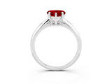 Platinum Heart Cut Ruby Solitaire Engagement Ring with Classic Band and Four-Prong Setting_15