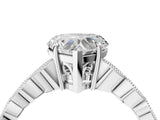 Platinum Heart Cut Solitaire Diamond Ring with Infinity Twist Band and Four-Prong Setting_17