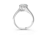 Platinum Heart Cut Solitaire Diamond Ring with Six-Prong Setting and Classic Band_9