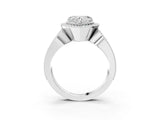 Platinum Heart Halo Split Shank Milgrain Diamond Ring_29