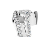 Platinum Heart Solitaire Bypass Diamond Engagement Ring with Channel-Set Band and Four-Prong Setting_44