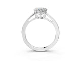 Platinum Heart Solitaire Diamond Ring with Split Shank and Four-Prong Setting_15
