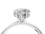 Platinum Heart Solitaire Diamond Ring with a Classic Band and Four-Prong Setting 5