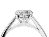 Platinum Heart Solitaire Engagement Ring with Four-Prong Setting and Classic Band 5