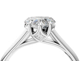 Platinum Heart Solitaire Engagement Ring with Six-Prong Setting and Classic Band 4