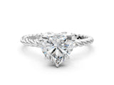 Platinum Heart Solitaire Twist Band Ring with Four-Prong Setting_12