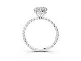 Platinum Heart Solitaire Twist Band Ring with Four-Prong Setting_15
