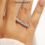 Platinum Heart cut diamond Eternity Band with Shared Prong Setting_78
