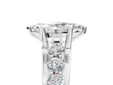 Platinum Marquise Brilliant Solitaire with Side Stones on a Pave Band and Four-Prong Setting_19