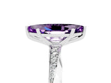 Platinum Marquise Cut Amethyst Engagement Ring with Side Stone Accents and Four-Prong Setting_29