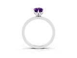 Platinum Marquise Cut Amethyst Solitaire Ring with Thin Band and Prong Setting_45