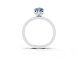 Platinum Marquise Cut Aquamarine Solitaire Ring with Thin Band and Prong Setting_45