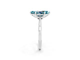 Platinum Marquise Cut Blue Topaz Solitaire Engagement Ring with Classic Band and Four-Prong Setting_14