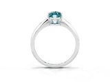 Platinum Marquise Cut Blue Topaz Solitaire Engagement Ring with Classic Band and Four-Prong Setting_15