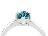 Platinum Marquise Cut Blue Topaz Solitaire Engagement Ring with Classic Band and Four-Prong Setting_16