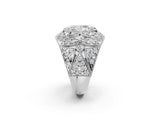 Platinum Marquise Cut Brilliant Halo Pave Diamond Milgrain Ring_15
