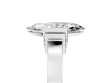 Platinum Marquise Cut Brilliant Solitaire Diamond Ring with Channel Set Band and Bar Prong Setting_65