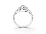 Platinum Marquise Cut Cut Diamond Halo Engagement Ring with Open Split Pavé Band_16
