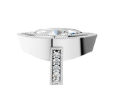 Platinum Marquise Cut-Cut Diamond Halo Engagement Ring with Pave Band and Prong Setting_18