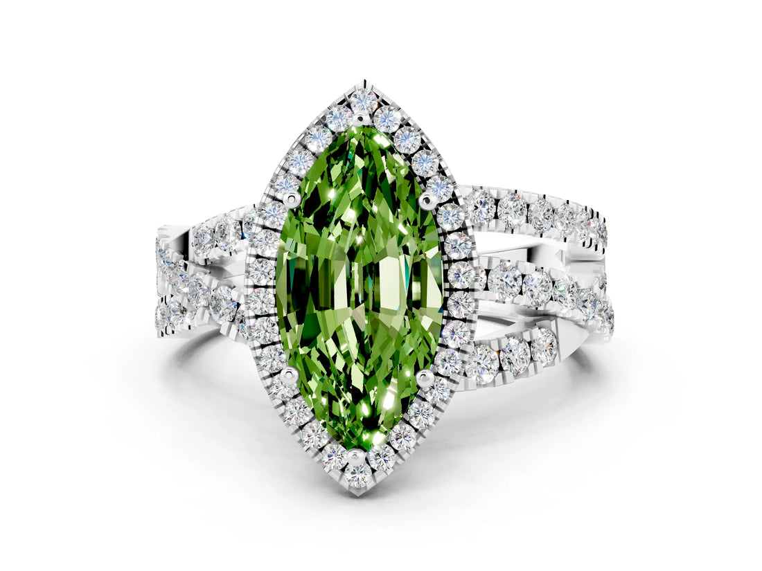 Platinum Marquise Cut Cut Halo Split Shank Prong Setting Ring_31