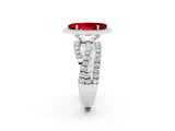 Platinum Marquise Cut Cut Halo Split Shank Prong Setting Ring_47