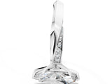 Platinum Marquise Cut Diamond Engagement Ring with Side Stone Accents and Four-Prong Setting_73