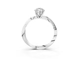 Platinum Marquise Cut Diamond Engagement Ring with Side Stone Accents and Four-Prong Setting_76